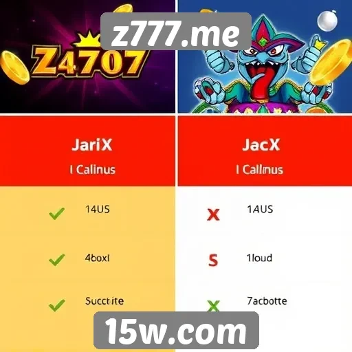 Comparativo de jogos disponíveis no z777.me
